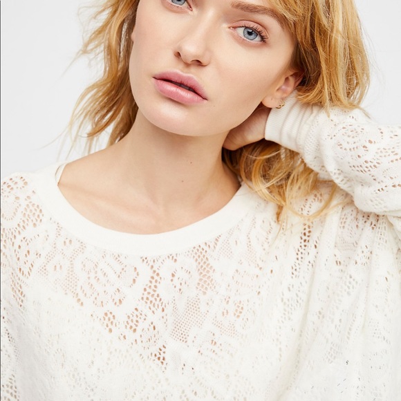 NWT Free PeopleNot Cold in this Floral Knit Top - Picture 2 of 7